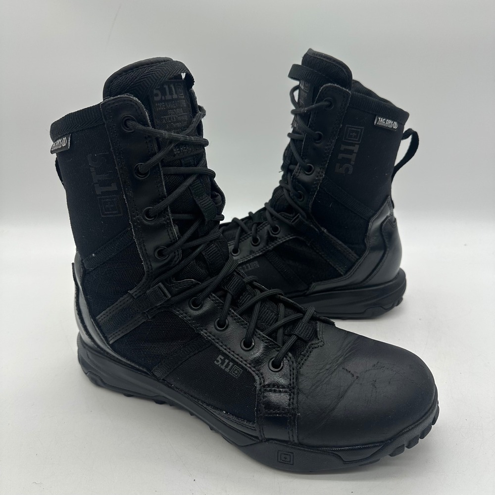 5.11 Tactical 12444 GCB Mens Size 9 A/T 8 SZ WP Waterproof Side Zip Black Boots